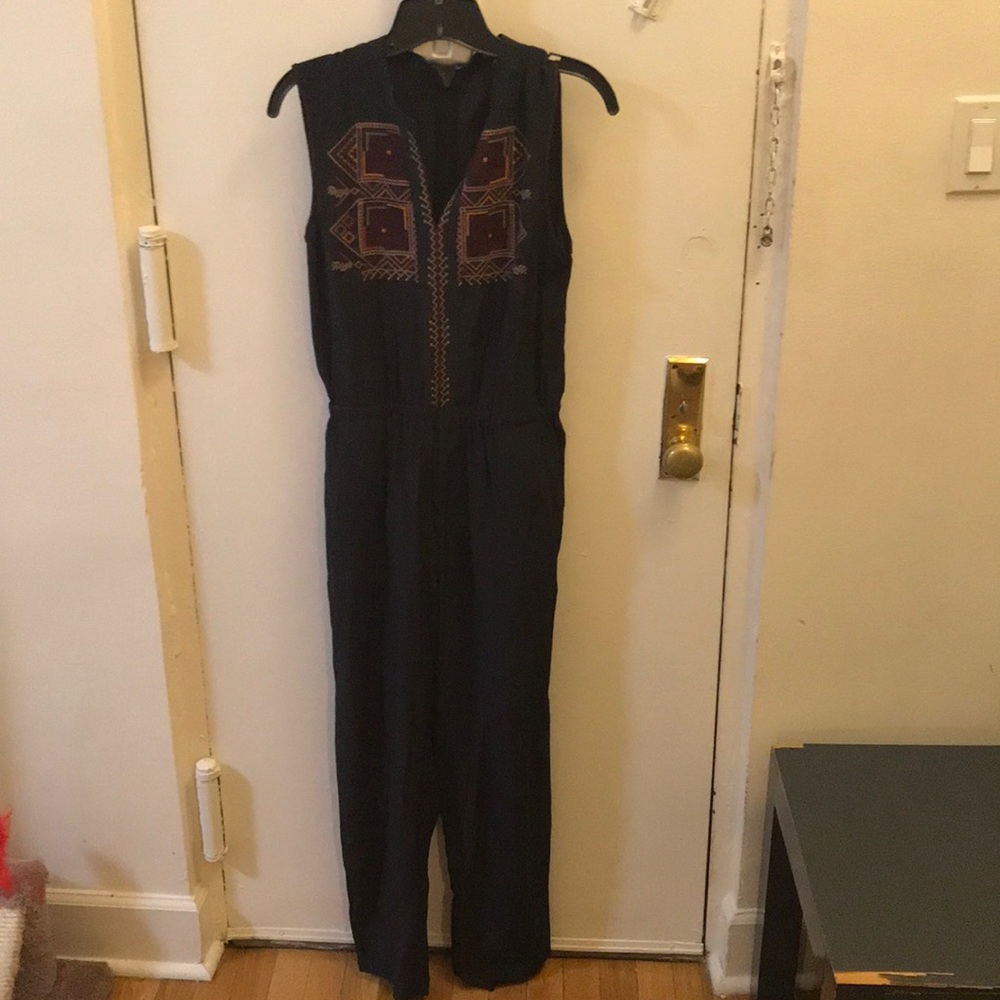 MADEWELL black silk jumpsuit size 0